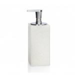 Andrea House Диспенсер для жидкого мыла белый мрамор и хром