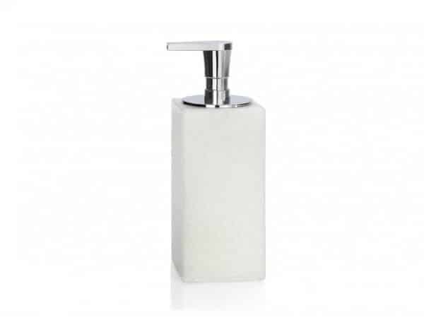 Andrea House Диспенсер для жидкого мыла белый мрамор и хром