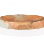 Andrea House Мыльница оранжевый мрамор и хром