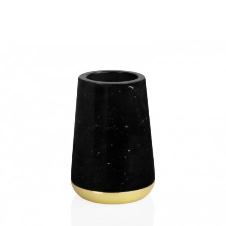 Andrea House Стакан для зубных щеток Black Marble and Gold