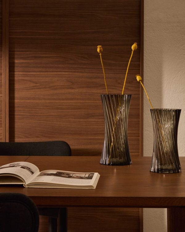 Arep Ваза из серого стекла 28 см — изображение 2