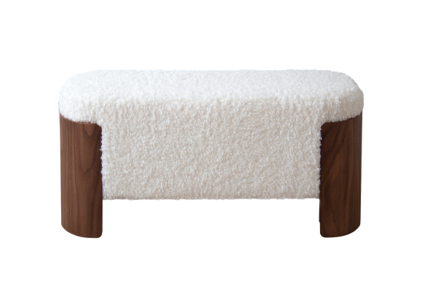 Банкетка Lagom 100 см (белый мех Банкетка Lagom 100 см (белый мех