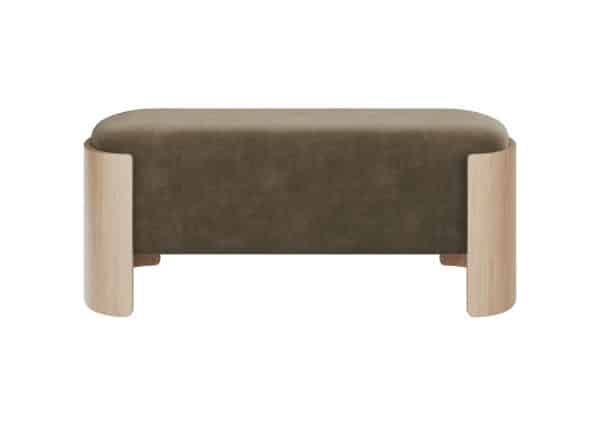 Банкетка Lagom 100 см (серо-зеленый FiberGuard