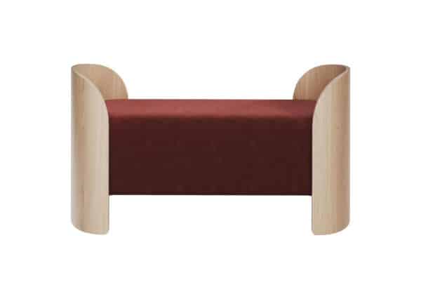 Банкетка Lagom 2 120 см (бордовый FiberGuard