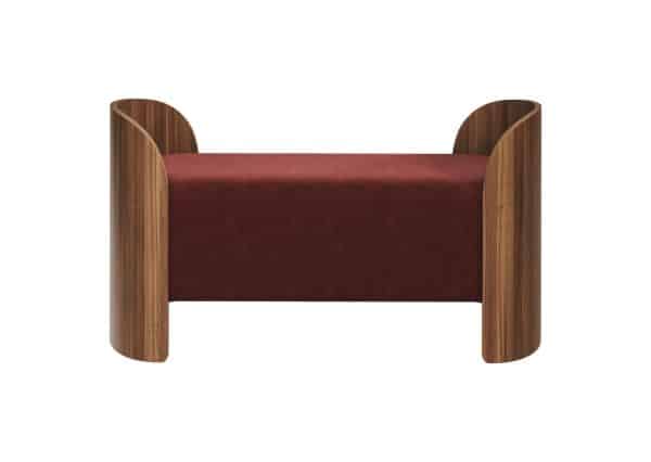 Банкетка Lagom 2 120 см (бордовый FiberGuard