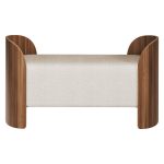 Банкетка Lagom 2 120 см (молочный рогожка