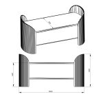 Банкетка Lagom 2 120 см (серый твид