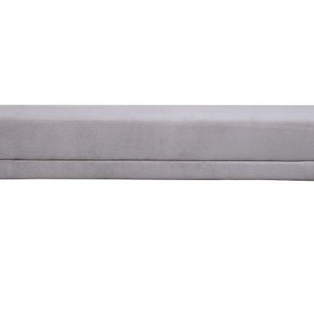 Банкетка Prima на метал опорах серая Velvet SER 40*160*40см