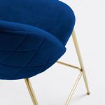 Барный стул Mystere синий бархат 76 см — изображение 4