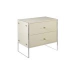 Бежевая прикроватная тумба “Берк”