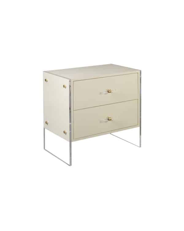 Бежевая прикроватная тумба “Берк”