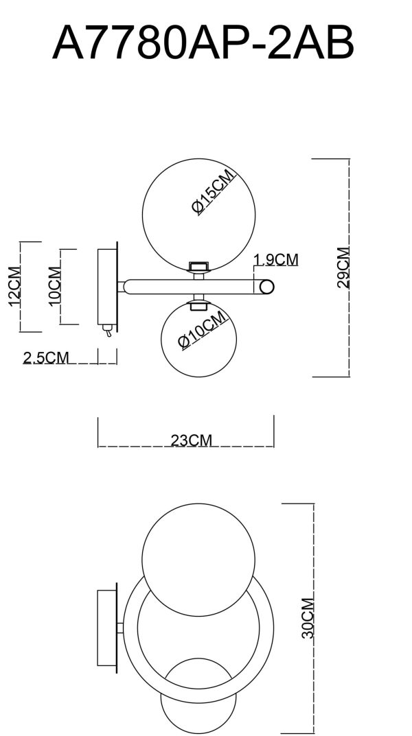 Бра Arte Lamp ALBUS A7780AP-2AB — изображение 4