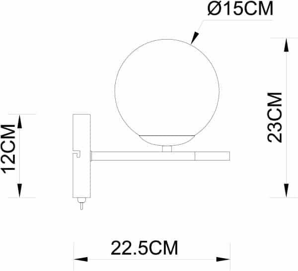 Бра Arte Lamp ALCOR A2224AP-1BK — изображение 2