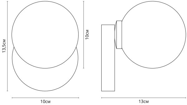 A3989AP-1AB_drawing Бра Arte Lamp BOLLA-PICCOLO A3989AP-1AB — изображение 4