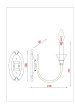 Бра Arte Lamp COLLINETTA A4094AP-1PB — изображение 4