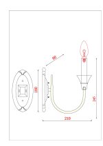 Бра Arte Lamp COLLINETTA A4094AP-1WH — изображение 4