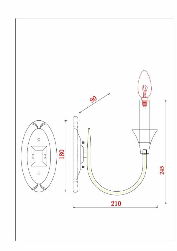 Бра Arte Lamp COLLINETTA A4094AP-1WH — изображение 4