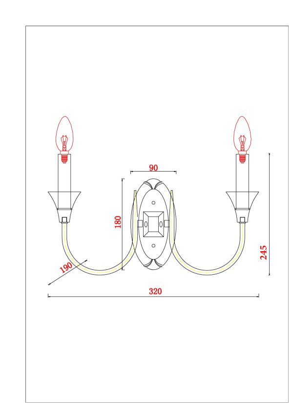 Бра Arte Lamp COLLINETTA A4094AP-2PB — изображение 4