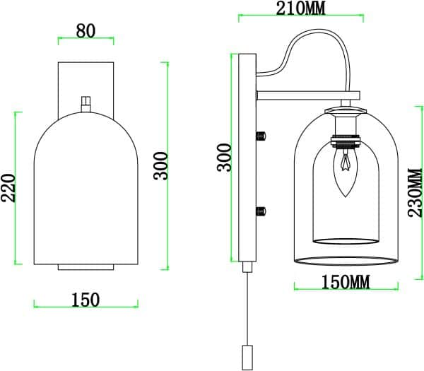 Бра Arte Lamp PAIO A7015AP-1BK — изображение 3