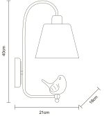 Бра Arte Lamp PASSERO A4289AP-1WH — изображение 3