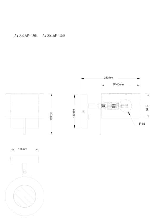 Бра Arte Lamp SEBASTIAN A7051AP-1BK — изображение 2