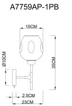 Бра Arte Lamp YUKA A7759AP-1PB — изображение 4