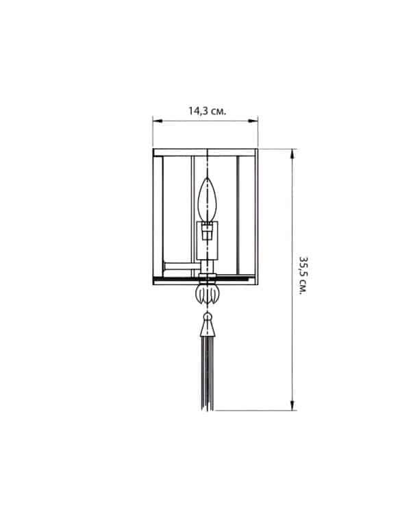 Бра с зеленой кисточкой “Тампа” — изображение 4