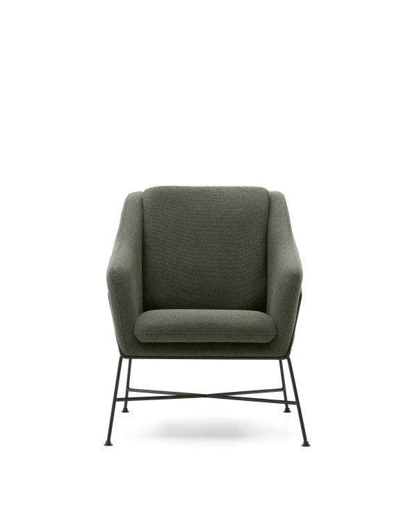 Brida Кресло зеленое на черных стальных ножках — изображение 4
