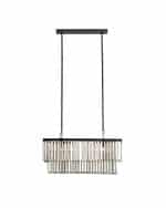 Черная прямоугольная люстра «Авиано»