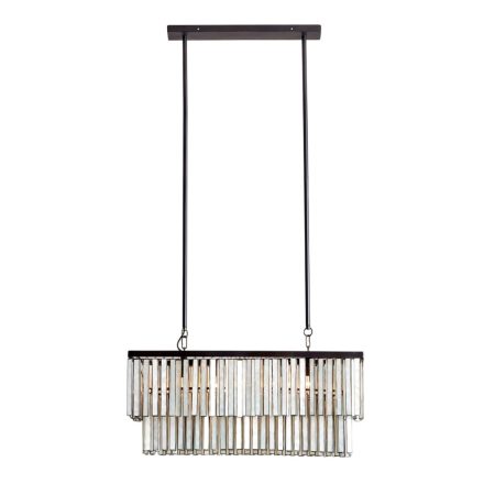 Черная прямоугольная люстра «Авиано»