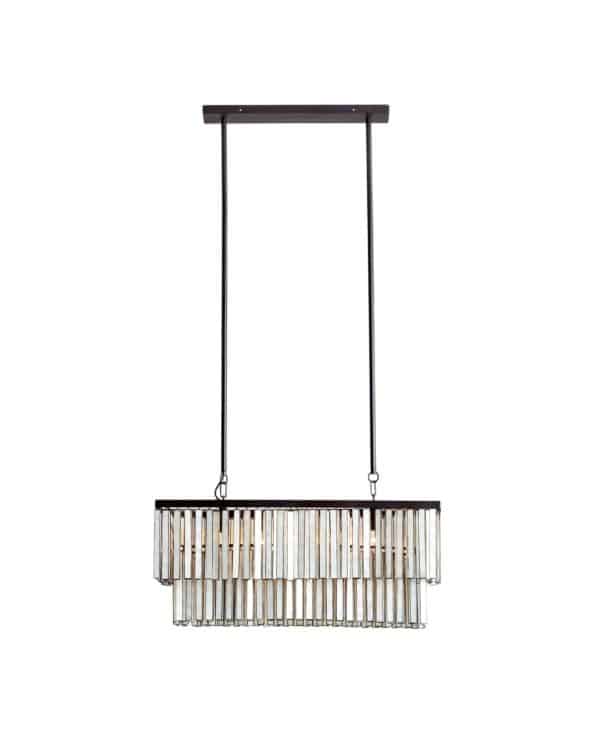 Черная прямоугольная люстра «Авиано»
