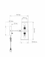 Черное бра “Флемиш” с проводом — изображение 2