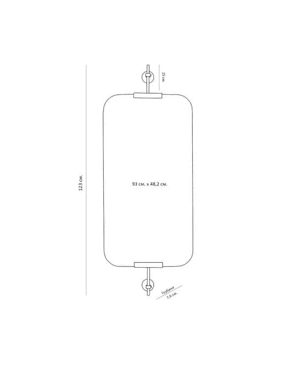 Черное настенное зеркало “Линарес” — изображение 3