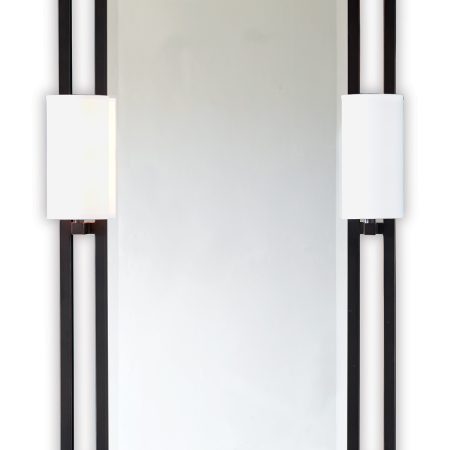 Черное зеркало с бра “Дуглас”