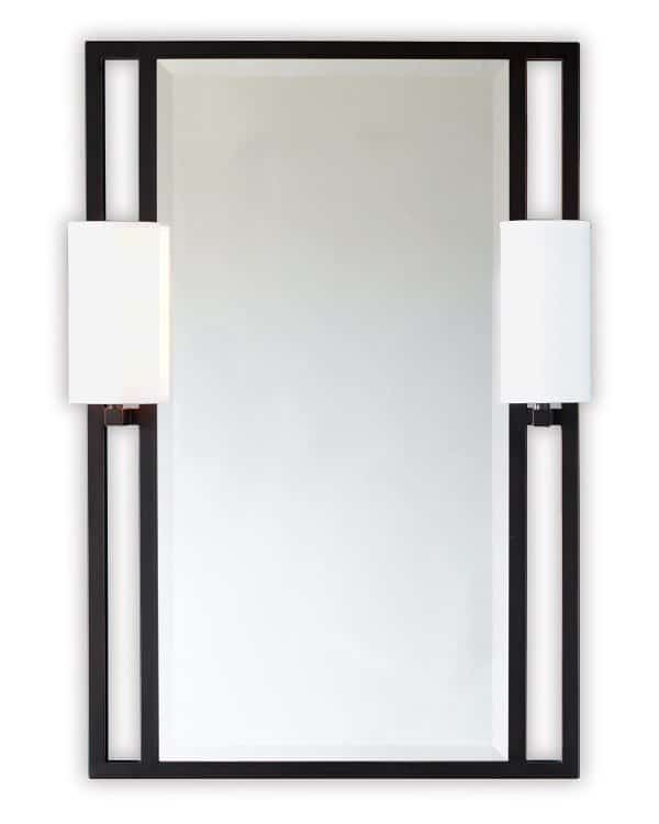 Черное зеркало с бра “Дуглас”