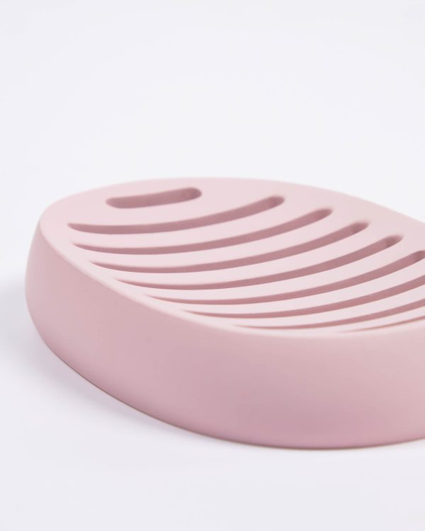 Chia Мыльница из искусственного камня розового цвета — изображение 4