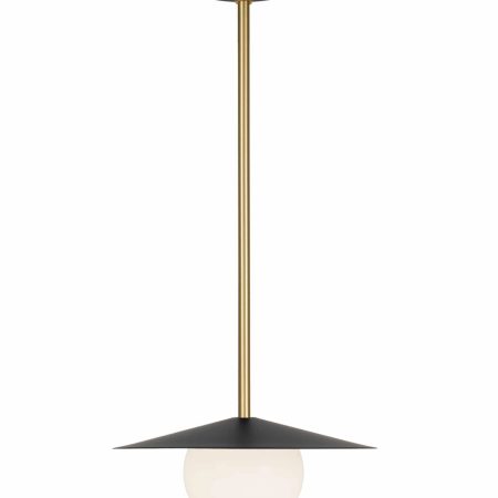 Чёрно-золотой подвесной светильник “Милти”