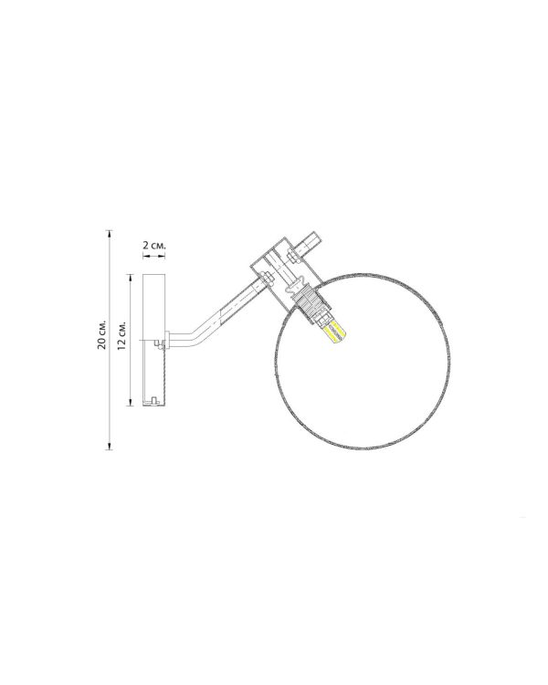 Чёрное бра “Миранда” — изображение 3