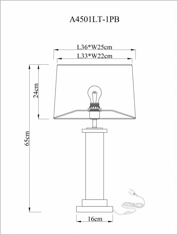 Декоративная настольная лампа Arte Lamp CAMELOT A4501LT-1PB — изображение 5