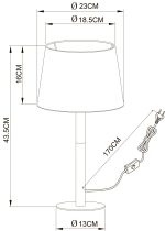 Декоративная настольная лампа Arte Lamp CONNOR A2102LT-1WH — изображение 4
