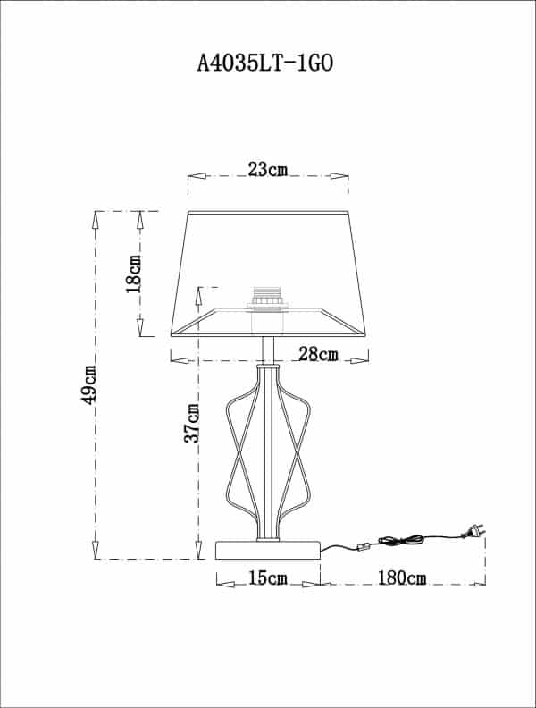 Декоративная настольная лампа Arte Lamp Fire A4035LT-1GO — изображение 4