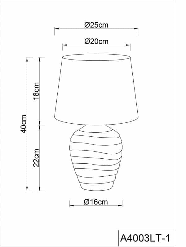 Декоративная настольная лампа Arte Lamp KORFU A4003LT-1CC — изображение 4