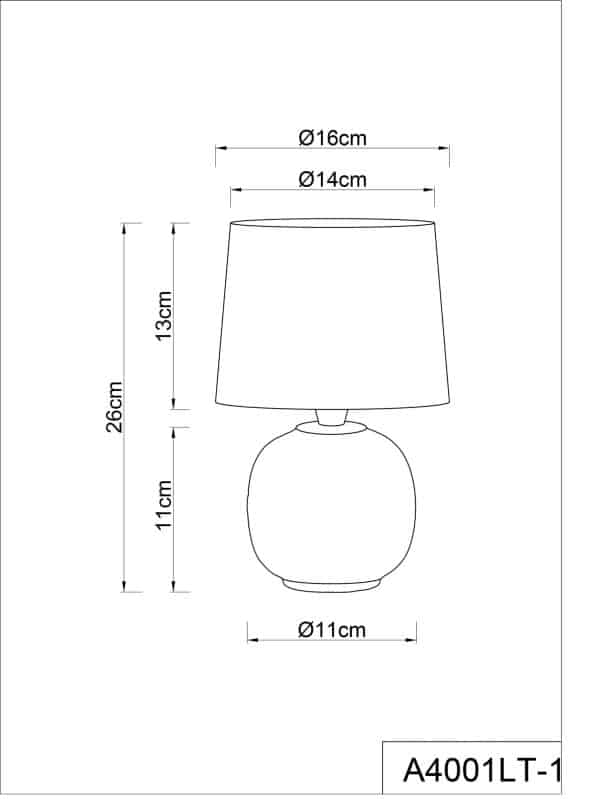 Декоративная настольная лампа Arte Lamp MERGA A4001LT-1CC — изображение 4