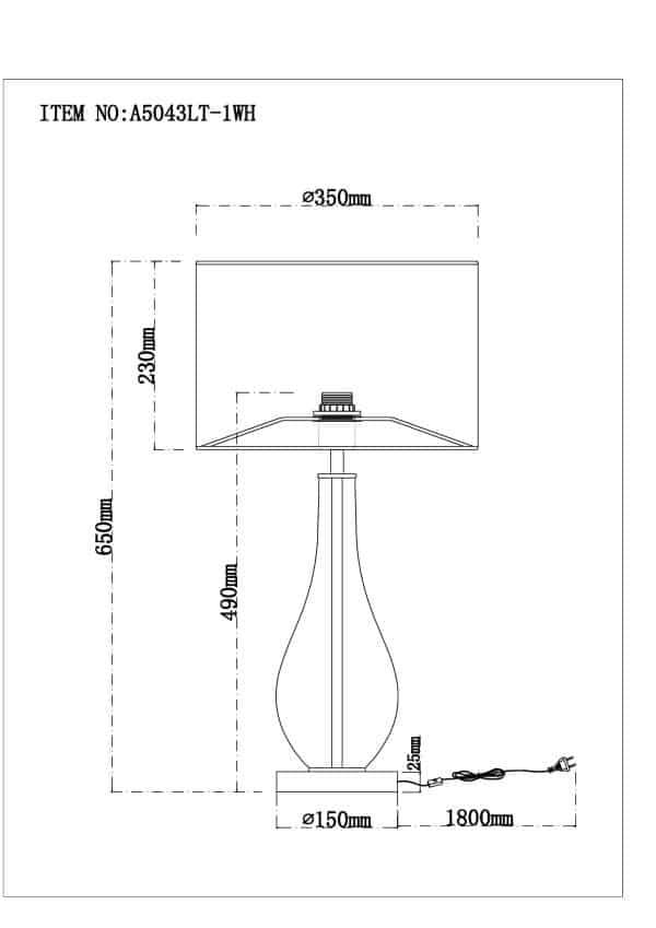 Декоративная настольная лампа Arte Lamp NAOS A5043LT-1WH — изображение 5