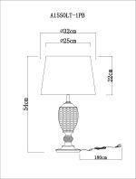 Декоративная настольная лампа Arte Lamp RADISON A1550LT-1PB — изображение 5