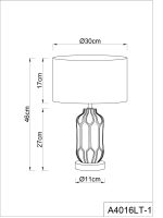 Декоративная настольная лампа Arte Lamp REVATI A4016LT-1BK — изображение 5