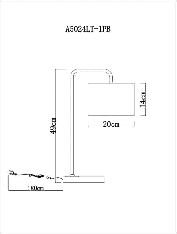 Декоративная настольная лампа Arte Lamp RUPERT A5024LT-1PB — изображение 5