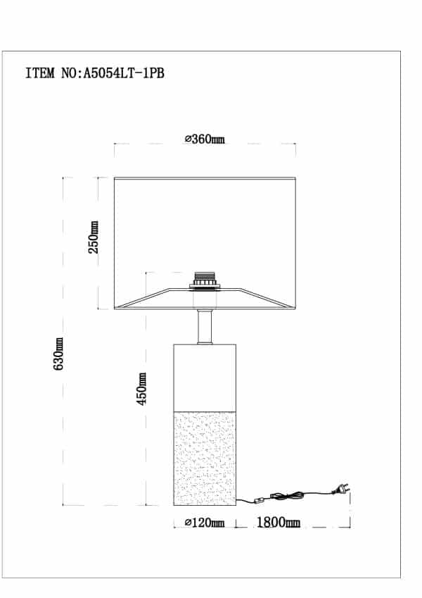 Декоративная настольная лампа Arte Lamp TIANYI A5054LT-1PB — изображение 5