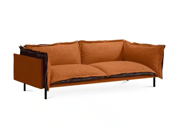 Диван Barcelona 2-местный коричневый, красный — изображение 2
