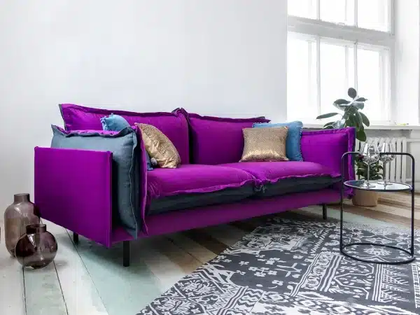 Диван Barcelona 2-местный коричневый, красный — изображение 3